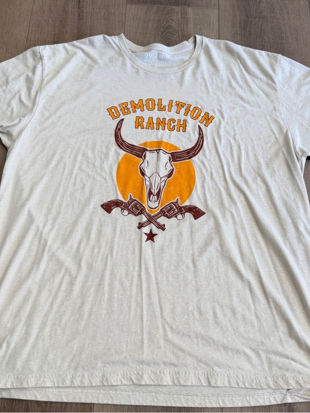 Demolition Ranch 3X Bunkermade Beige Graphic T Shirt Cattle‎ - Picture 5 of 10